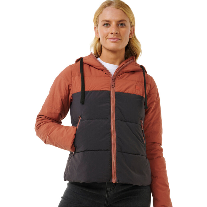 Rip Curl Mujer Anti Series 2024 Chaqueta De Contraste 02HWJA - Rust